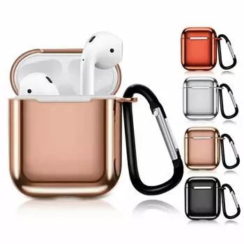 Чехол с покрытием для Apple Airpods 1/2, защитный чехол для наушников, чехлы для наушников, защитные чехлы для Apple Airpods 1/2 розового золота