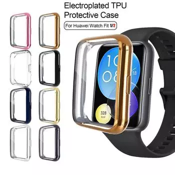 Чехол с покрытием из ТПУ для Huawei Watch Fit 2, универсальный защитный чехол-бампер для экрана, чехол для часов Huawei Watch Fit/Fit2 C Huawei Watch Fit2 чистый