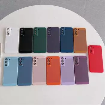 Чехол с полным покрытием, рассеивающий тепло, с пленкой для объектива для Samsung Galaxy S22 S21 Plus, ультра дышащая охлаждающая сетка, жесткий корпус из ПК S21 чёрный