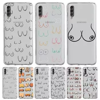 Чехол с принтом груди для Samsung Galaxy A34 A54 A42 A14 A12 5G A50 A70 A52 A30 A40 A10s A20e A20s A02s A22 A32 A04 Samsung A52 5G