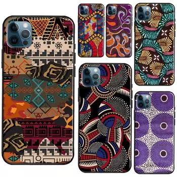 Чехол с принтом из ткани в африканском стиле для iPhone XR X XS Max SE 2020 7 8 Plus, чехол для iPhone 11 14 12 13 Pro Max Mini iPhone 6 6s