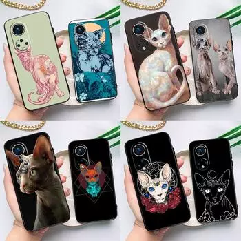 Чехол с принтом кота сфинкса для Huawei Honor Magic 5 Lite 70 50 X8 X9 a P20 P30 P40 P50 P60 Pro P Smart Nova 9 5T Honor Magic5 Pro