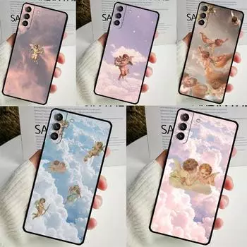 Чехол с принтом мультяшного ангела для Samsung Galaxy S22 S23 S24 Ultra Note 20 10 S8 S9 S10 Plus S21 S20 FE, мягкий чехол Galaxy S22 Plus