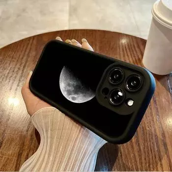 Чехол с принтом полумесяца, гибкий, мягкий, силиконовый, TPU, чехол на всю заднюю панель для Xiaomi Redmi Poco Xiaomi 11 Lite чёрный