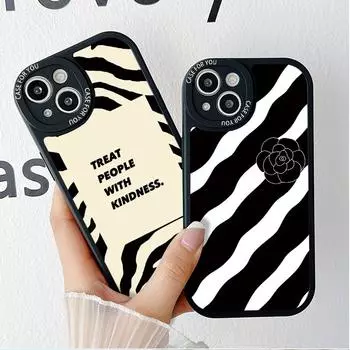 Чехол с принтом зебры Гибкий мягкий силиконовый чехол с полной задней крышкой для iPhone Samsung Xiaomi Redmi iPhone 6 чёрный
