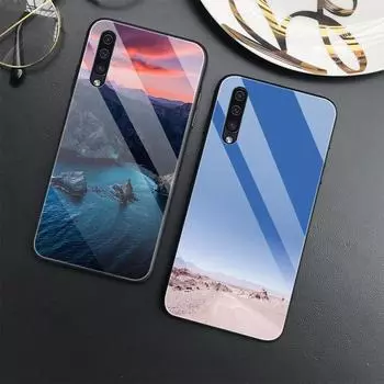 Чехол с природным пейзажем для Samsung Galaxy A52 A71 A72 A73 A53, чехол из закаленного стекла для Samsung A13 5g A03 A22 A21s A03 Core A70 For Samsung A11