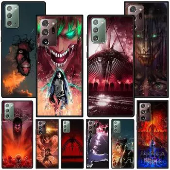 Чехол с японским аниме «Атака титанов» для Samsung Galaxy Note 20 Ultra 10 Lite 9 8 A53 A52 A12 S22 S21 FE S20 Plus TPU чехол для телефона Samsung Note 20