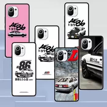 Чехол с японским аниме Initial D AE86 для Xiaomi Mi 11 Ultra 11T 10T 9T Pro Note 10 A2 9 8 Lite A3 CC9E 10S, черный мягкий чехол для телефона Xiaomi 11T(11T Pro)