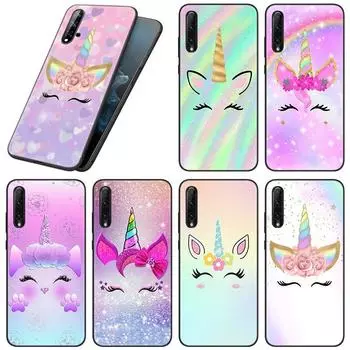 Чехол с радужным единорогом on We Heart It для Huawei Honor 10X Lite 7A 7S 8A 8S 8C 8X 9A 9C 10i 20i 30i 20S 20E 9X Pro 10 8 Lite Honor 7A (5.45 inch)