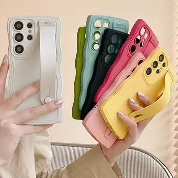 Чехол с ремешком для пары для Samsung S23 S22 Ultra S20 S21 FE A14 A24 A34 A54 A13 A23 A33 A53 a51 A50/iphone 15 14 13 Pro Max, мягкий чехол-держатель для телефона iphone 7 8 белый