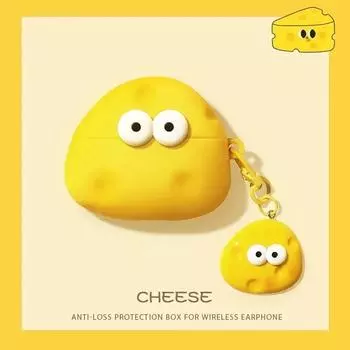 Чехол с рисунком 3D Bread Cheese для AirPods 4 2024 Новый силиконовый чехол для зарядки наушников AirPods Pro 2 Чехол для AirPods 3 For Airpods4