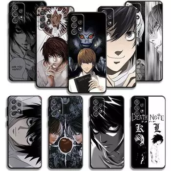 Чехол с рисунком аниме Death Note L Light для Samsung Galaxy A14 A73 A53 A71 A51 A31 A33 A22 A12 A21s A13 A32 A52s A72 A52 A23 Samsung A11
