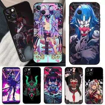 Чехол с рисунком аниме «Неоновый они» для девочек для iPhone 13 12 11 14 Pro Max Mini XR X XS MAX 6S 7 8 Plus SE 2020 2022, чехол для телефона iPhone 8 Plus