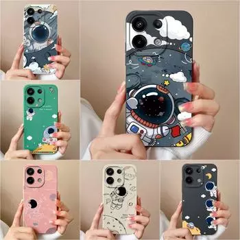 Чехол с рисунком астронавта для Xiaomi Redmi 13 A3 4G Turbo 3 Note 13 Pro 13R, задняя крышка, мягкий силиконовый протектор экрана, чехлы для телефонов, бампер для Redmi Redmi Note 13 4G