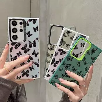 Чехол с рисунком бабочки, устойчивый к падениям, для Xiaomi Redmi 13C Poco C65 Samsung S24 Ultra A55 iPhone 15 Huawei Honor 90, противоударный защитный бампер Samsung A54 5G
