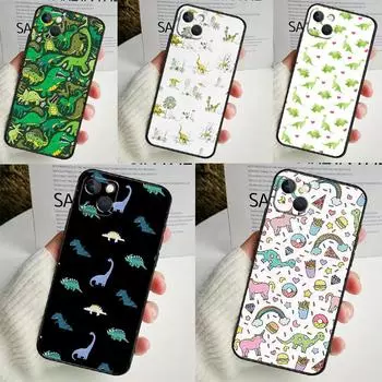 Чехол с рисунком динозавра для iPhone 14 16 15 Pro Max 11 12 13 Mini 7 8 Plus X XR XS MAX, мягкий противоударный чехол iPhone 14