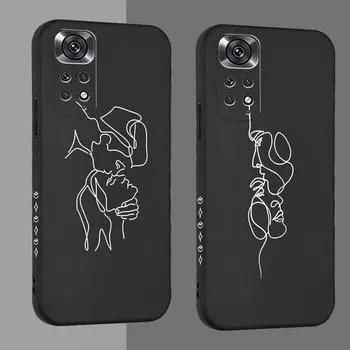 Чехол с рисунком линии для Xiaomi Redmi Note 11 Pro Plus 10 9 Pro Max, чехол Note 11S 11T 10T 10S 9T 9S 8 7 Pro, силиконовый чехол Redmi Note 8 Pro