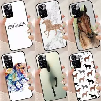 Чехол с рисунком лошади и пони для Xiaomi Redmi Note 10 Pro, чехол для Redmi Note 11 Pro 8 9 9S 10S 9A 9T 9C, чехол Redmi 7