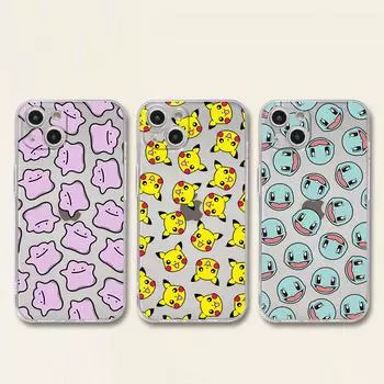 Чехол с рисунком Покемона Пикачу для iPhone 14 11 12 Pro 13 Pro Max XR XS X 6s 7 8 Plus SE 2020 13, роскошный противоударный прозрачный чехол iPhone 14 Pro Max