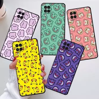 Чехол с рисунком покемона Пикачу для Samsung Galaxy A50 A70 M52 A30 A20s A20e A10 A40 A10s M51 M31 M30s черный чехол для телефона Samsung A60