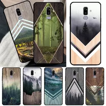 Чехол с рисунком природы из дерева для Samsung Galaxy J8 A6 A7 A8 A9 2018 J4 J6 Plus J3 J5 J7 2016 A3 A5 2017 A3 2016 - A310