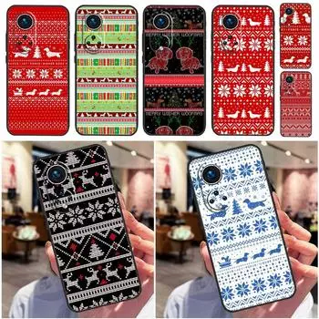 Чехол с рисунком рождественского свитера с изображением таксы для Huawei P30 Lite P40 P20 P50 Mate 50 Pro P Smart Nova 5T Honor X8 X9 50 70 P Smart 2021