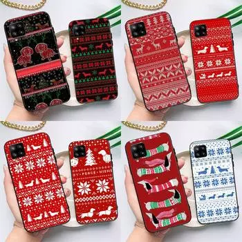 Чехол с рисунком рождественского свитера «Такса» для Samsung Galaxy A54 A34 A13 A23 A33 A53 A73 A12 A22 A32 A52 A51 A71 A14 Samsung A13 4G