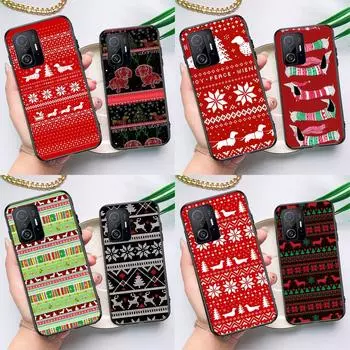 Чехол с рисунком рождественского свитера «Такса» для POCO F5 X5 X3 Pro X4 F4 GT F3 M5s C40, чехол для Xiaomi 13 12 Lite 11T 12T Pro 12X POCO F5 Pro