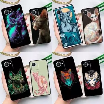 Чехол с рисунком с изображением кошки-сфинкса для Realme C55 C33 C31 C35 C30 C11 C15 C25s C21Y GT Neo 5 3T 2T 8 9 10 11 Pro Plus Realme C33