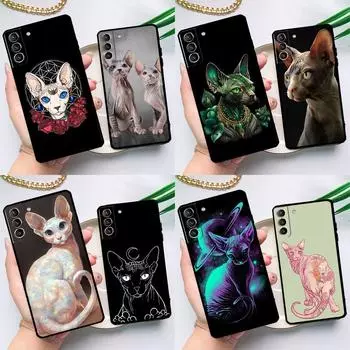 Чехол с рисунком сфинкса и кота для Samsung Galaxy S23 S22 S21 Ultra S20 FE S9 S10 Note 10 Plus Note 20 Ultra Full Cover Galaxy S21Ultra