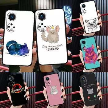 Чехол с рисунком шиншиллы для Huawei P20 P30 P40 Lite Pro P Smart 2019 Nova 9 5T, чехол для телефона Honor 50 8X 9X 10i Mate 20 Lite