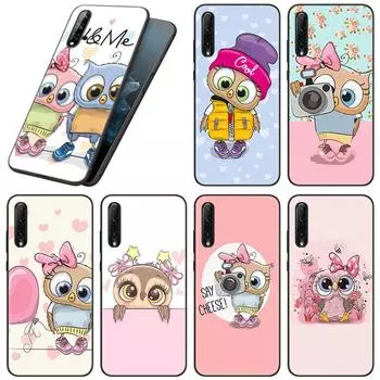 Чехол с рисунком совы и милыми совами для Huawei Honor 10X Lite 7A 7S 8A 8S 8C 8X 9A 9C 10i 20i 30i 20S 20E 9X Pro 10 8 Lite, черный чехол Honor 7A (5.45 inch)
