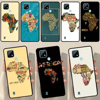 Чехол с рисунком в виде карты Африки и географии для OnePlus Nord 2 9 10 Pro 9R 10R 8T, чехол для Realme GT Master Neo 2 3 8i 9i 8 Pro Realme GT(Neo)