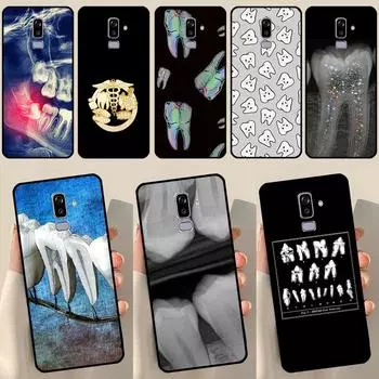 Чехол с рисунком зуба стоматолога для Samsung Galaxy J1 J3 J7 J5 2016 A3 A5 2017 J8 A7 A9 J4 J6 A6 A8 Plus 2018 J8 2018 - J810
