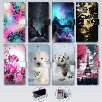 Чехол с росписью для Samsung Galaxy J1 J3 J4 J5 J6 J7 J8 2016 2017 Plus J2 Core Pro G530 Grand Prime кожаный флип-чехол для карт For J1 2016 J120