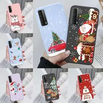 Чехол с рождественским лосем для Huawei P Smart 2021 Y7A, задняя крышка, подарки, снеговик, Санта-Клаус, мягкий силиконовый чехол, чехол для Huawei P Smart 2021, противоударные защитные сумки P smart 2021