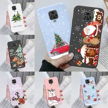 Чехол с рождественским лосем для Redmi Note 9 Pro Max 9S, силиконовый чехол, мультяшный подарок, снеговик, Санта-Клаус, чехол Xiaomi Redmi Note 9 Pro, противоударный защитный чехол Redmi Note 9 Pro