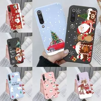 Чехол с рождественским лосем для Xiaomi Mi 9 SE Mi9 Lite, силиконовый чехол, мультяшные подарки, снеговик, Санта-Клаус, чехол Xiaomi Mi 9 SE, бампер, противоударные защитные сумки Xiaomi Mi 9