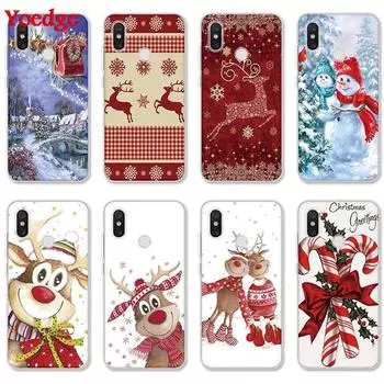 Чехол с рождественским оленем для Xiaomi Redmi Note 9 10 Pro 10S 9S 7 8 8T 5 6 7 9C Mi A3 9T 9 SE 10 10T 11 Lite F3 Poco X3 NFC чехол из ТПУ Redmi 9