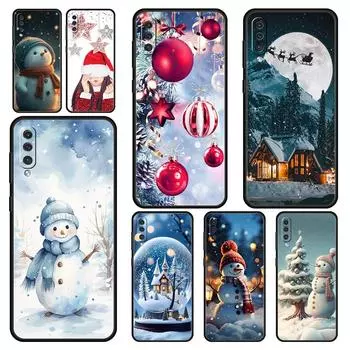 Чехол с рождественским рисунком для Samsung A24 A12 A14 A32 A50 A70 A20E A20S A10S A22 A30 A40 A34 A54 A42 A52 5G A02S A04s Samsung A22 5G