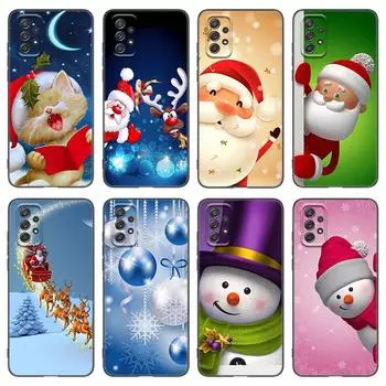 Чехол с рождественским снеговиком для Samsung A04 A21 A30 A50 A52 S A13 A14 A22 A23 A32 A53 A73 5G A11 A12 A31 A33 A51 A70 A71 A72 Samsung A04 4G