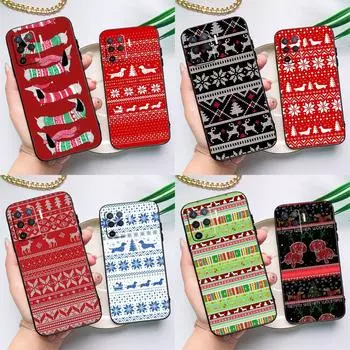 Чехол с рождественским свитером с рисунком таксы для OPPO A94 A74 A54 A53S A53 A31 A5 A9 2020 A52 A72 A83 A91 A93 A1K A15 A16, чехол OPPO A83