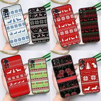 Чехол с рождественским свитером с таксами для Xiaomi Redmi Note 11 10 8 9 12 Pro Note 11S 10S 9S 8T Redmi 10 10C 12C 9C 9T Redmi Note 9S