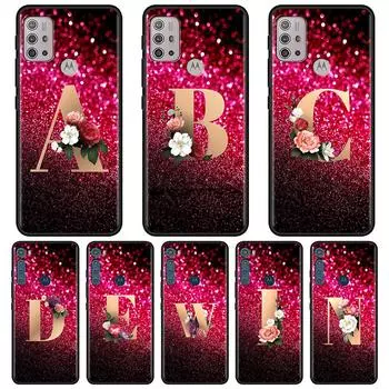 Чехол с розовыми инициалами в стиле ретро для MOTOROLA One Fusion Plus G60 G50 G40 G30 G20 G10 G9 G8 Power Lite E6s Edge 20 Pro G Stylus Moto G Stylus 5G