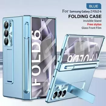 Чехол с сенсорной ручкой, магнитная броня, подставка, полная защита на 360 градусов, складной чехол для Samsung Galaxy Z Fold 6 5 4 3 For Galaxy Z Fold 6