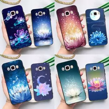Чехол с синими и белыми цветами лотоса для Samsung Galaxy J7 J5 J3 J1 A3 A5 2017 2016 J4 J6 Plus A6 A7 A8 A9 2018 задняя крышка A9 2018