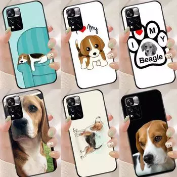 Чехол с собакой-биглом для Xiaomi Redmi Note 11 8 9 10 Pro 9S 10S Funda Redmi 10 9 9A 9T 9C, мягкая задняя крышка Redmi 7