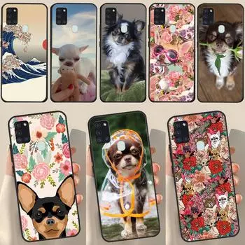 Чехол с собакой чихуахуа для Samsung Galaxy A34 A54 A14 A12 A22 A32 A52 A51 A71 A50 A53 A73 A13, задняя крышка Samsung A11