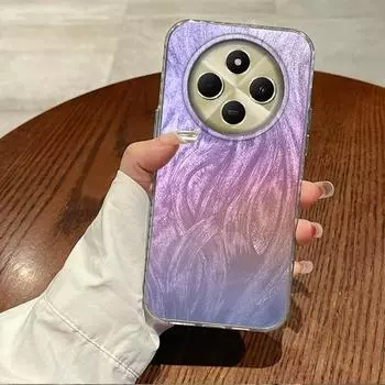 Чехол с текстурой градиентного ледника для iPhone 16 Pro Max Samsung A56 A16 S24 S25 Xiaomi Redmi Note 14 13 Pro 14C Huawei Honor 400 200 Lite Противоударный чехол iPhone 16 чёрный