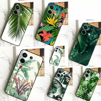 Чехол с тропическими листьями для Xiaomi Redmi Note 13 12 11 9 10 Pro 9S 10S 11S 12S Redmi 13 12 10C 12C 13C Coque Redmi Note 9 Pro